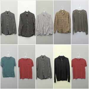 Lot Of 10 J. Crew Men's Button Front Shirts Size Small Pullover Sweater T-shirt